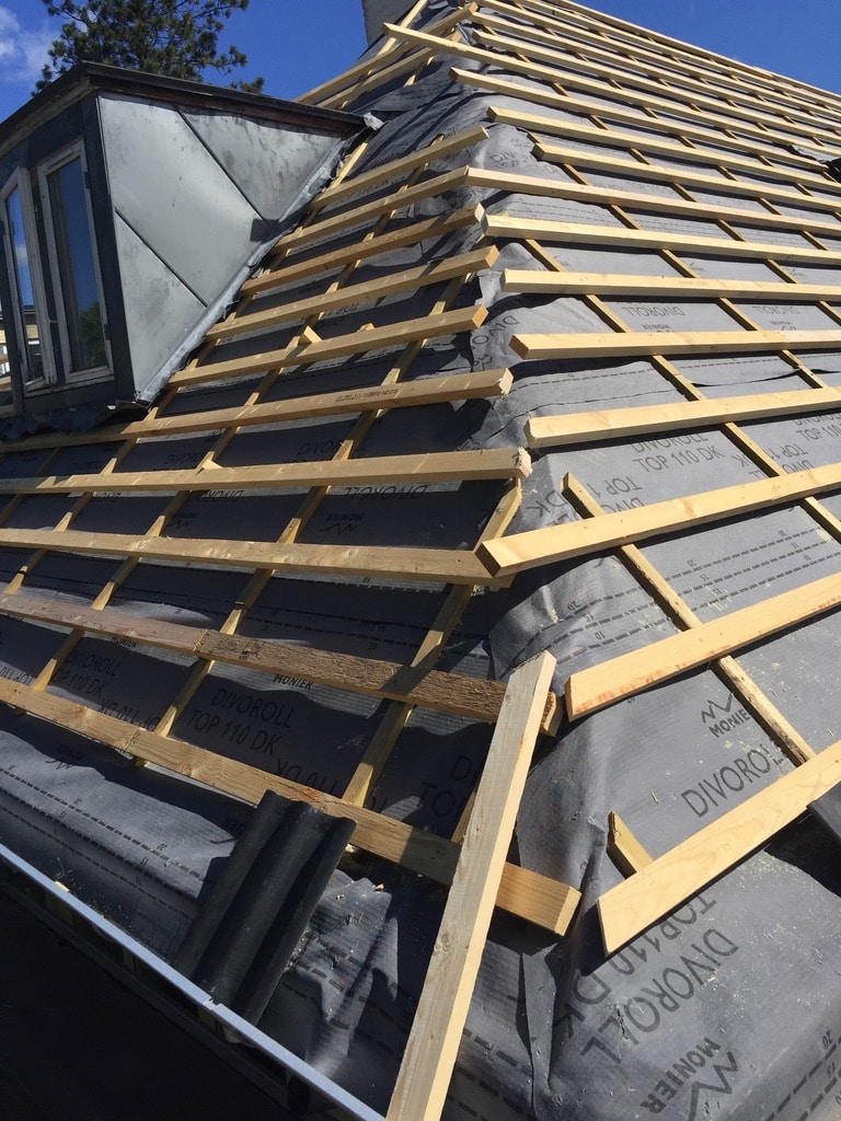 Nyt tag, tømrerarbejde i Hellerup