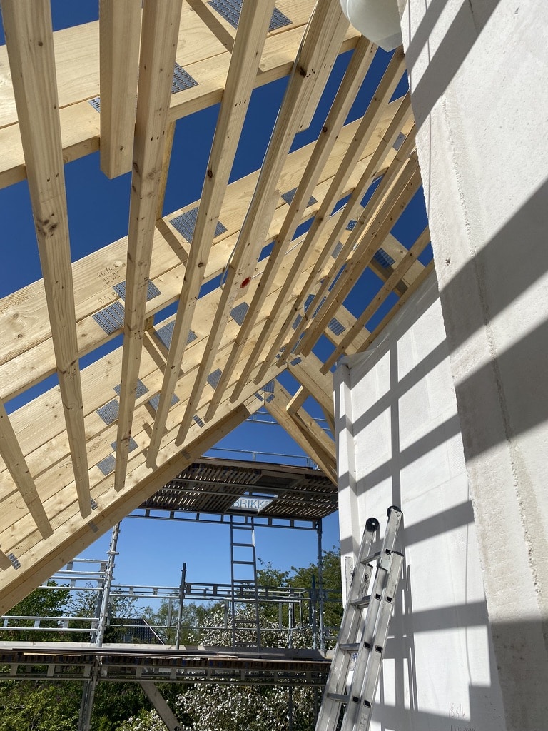 Nyt tag, tømrerarbejde i Hellerup